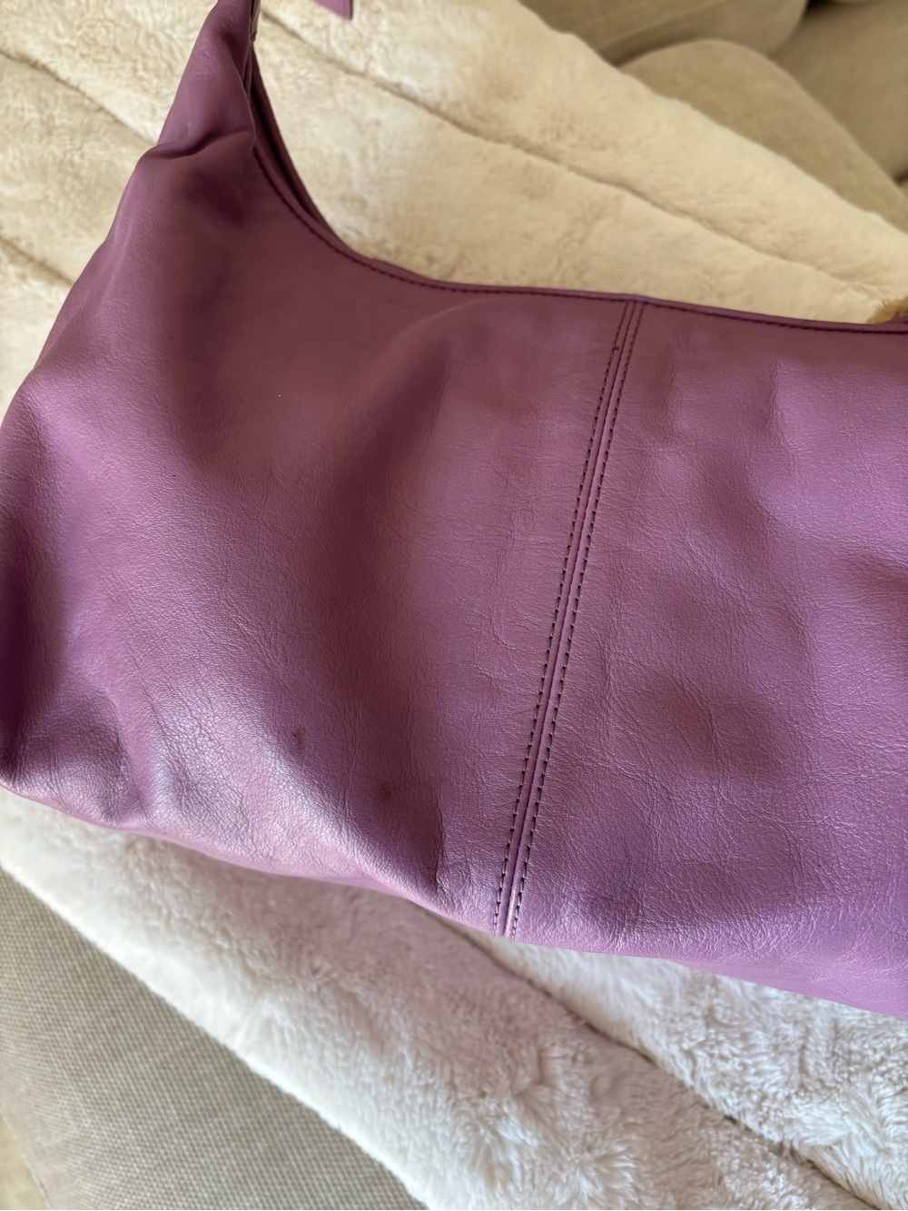 vintage Coach purple leather hobo shoulder bag - Picture 5 of 8